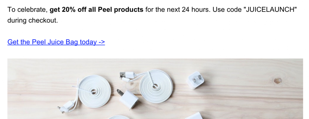 Peel uses a limited time offer to get people to buy