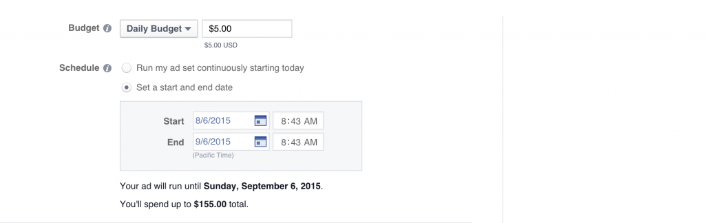 Facebook will show you how much you'll spend
