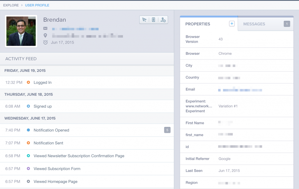 You can see your customer's journey in User Profile